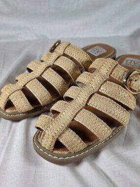Dolce Vita Fyona Fisherman Falt Mule Sandal Size 8
